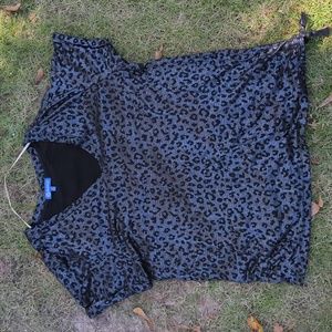 Democracy Black leopard print large top